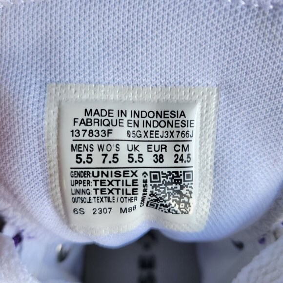 Converse Chuck Taylor All Star High Women’s 7.5 Electric Purple Sneakers 134833F - Picture 12 of 12